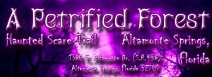 Image of the logo for haunted attraction A Petrified Forest
