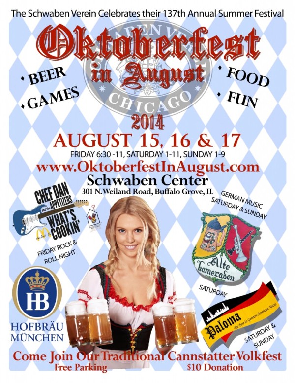 Image of Oktoberfest in August flyer from Buffalo Grove, Illinois