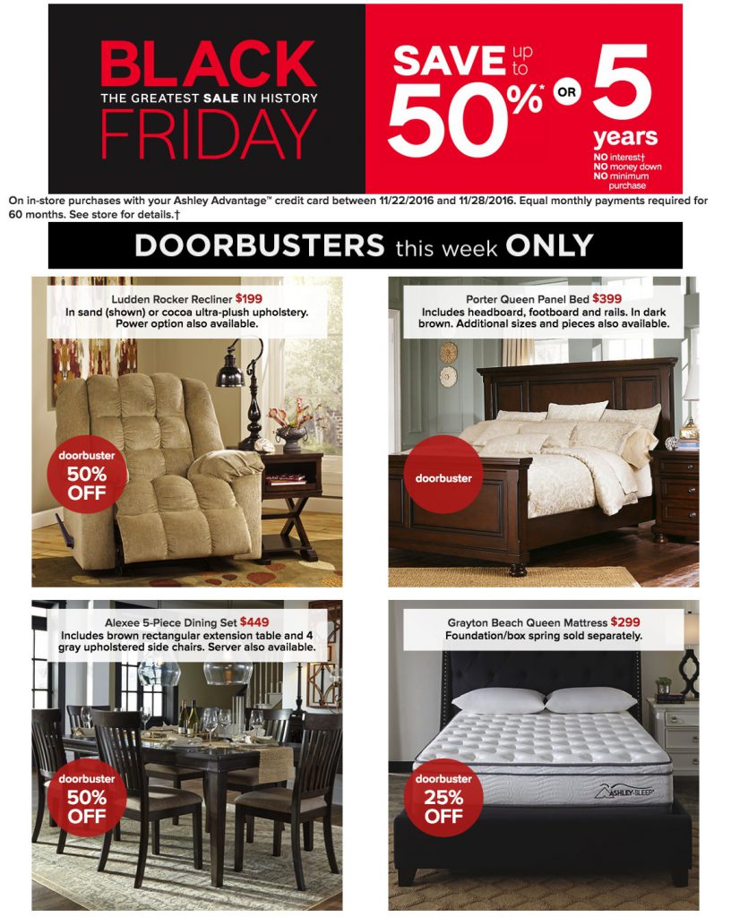 Ashley Furniture Homestore Black Friday 2017 Ad - Funtober