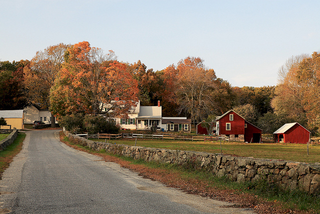 Image of farm building on Rhode Island farm.