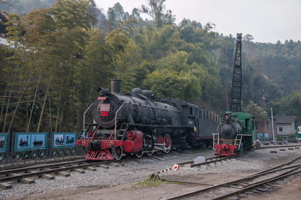 haunted ghost train on tracks