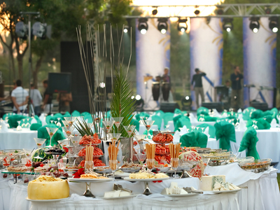 Image of table food at Las Vegas Wine & Food Festival.