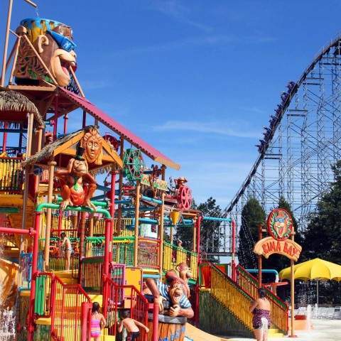 image of roller coaster at Holiday World in Santa Claus, Indiana