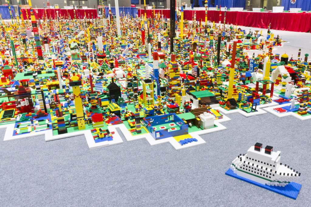 image of United States built out of Lego bricks