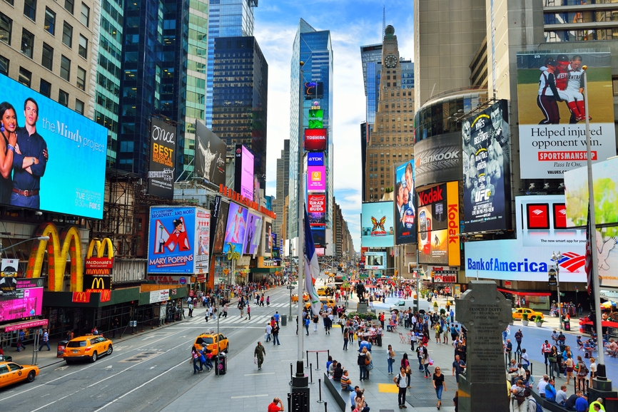 Image of Times Square in New York City.