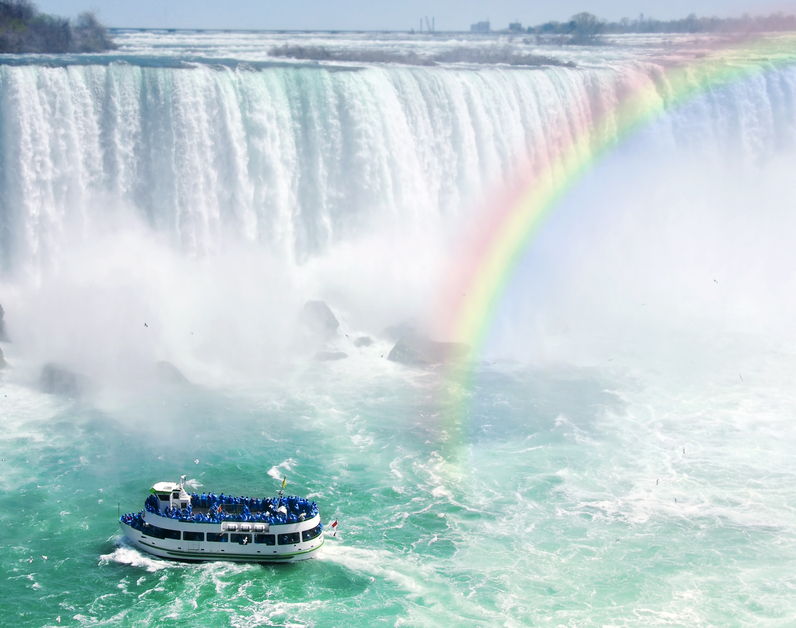 Image of tourist boat at Niagara Falls.