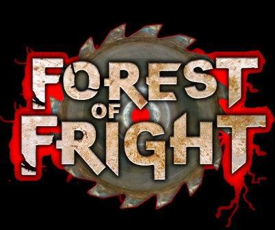 image of haunted trail Forest of Fear attraction banner near Philo Ohio