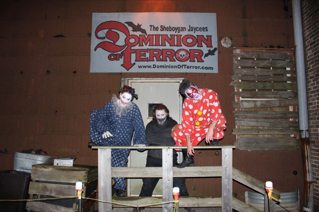 Image of actors at haunted house Dominion of Terror in Sheboygan Wisconsin.