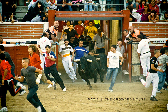 Image of San Sebastian running of the bulls.