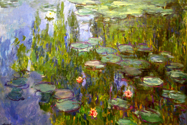 Image of paint by Monet, Water Lillies.