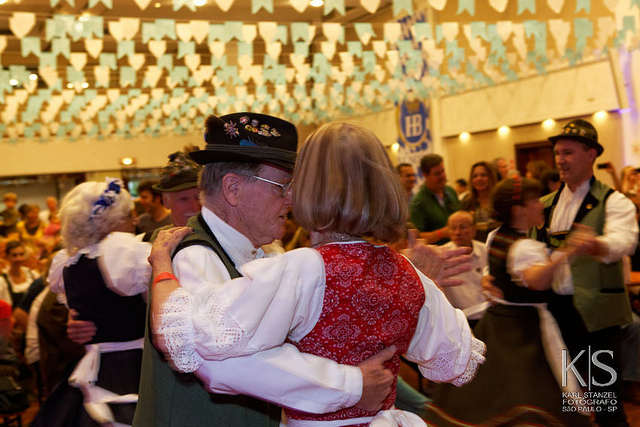 Image of couple dancing at Oktoberfest.