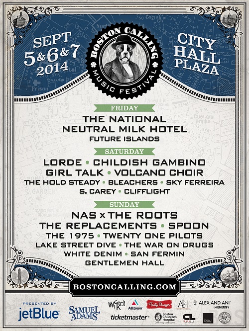 Image of lineup card at Boston Calling.