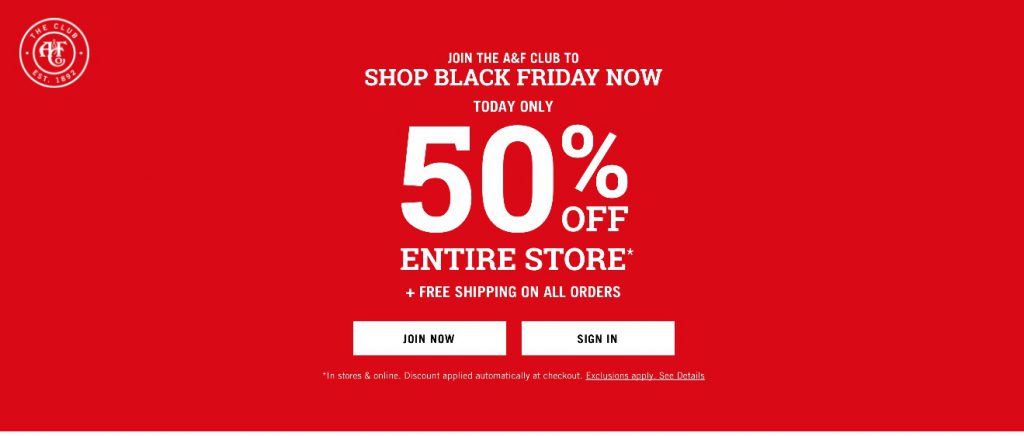 abercrombie black friday 2018