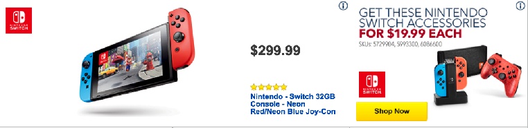 nintendo switch cyber monday 2018 price