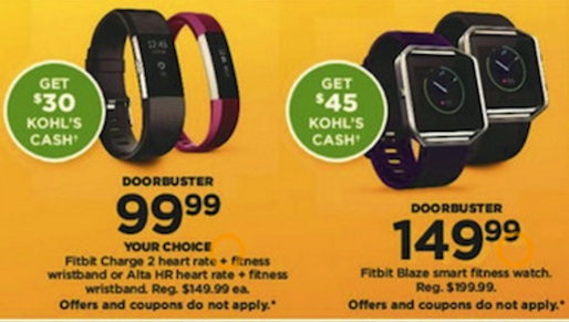 kohl's fitbit versa black friday