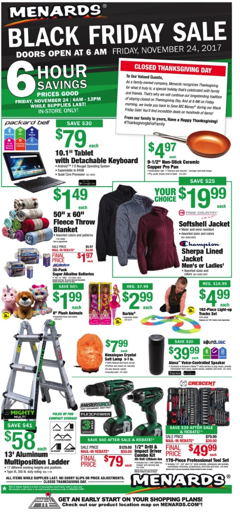 Menards Black Friday 2018 Ad Deals - Funtober