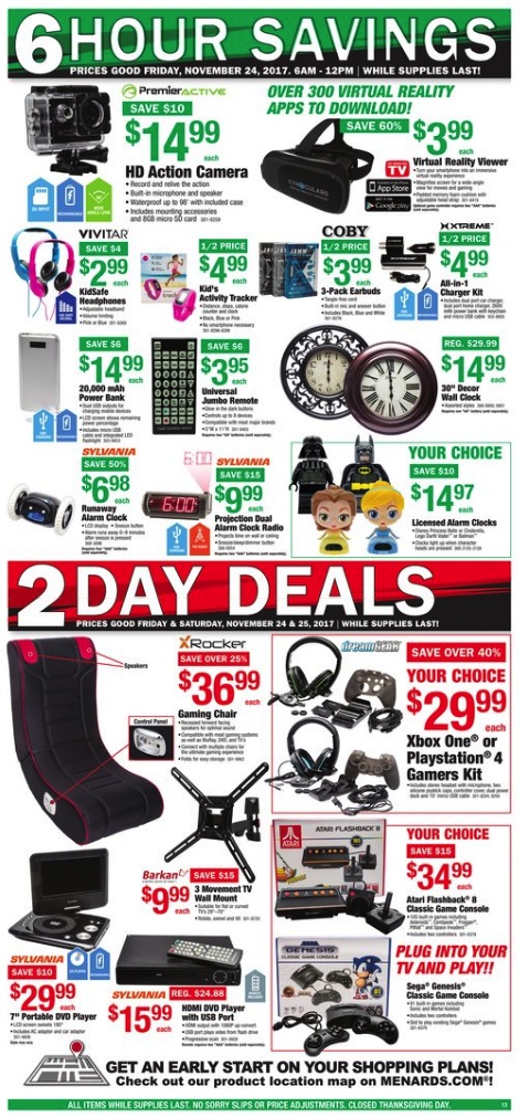 Menards Black Friday 2020 Ad - Tools, Hardware, Kitchen Appliance Deals - Funtober