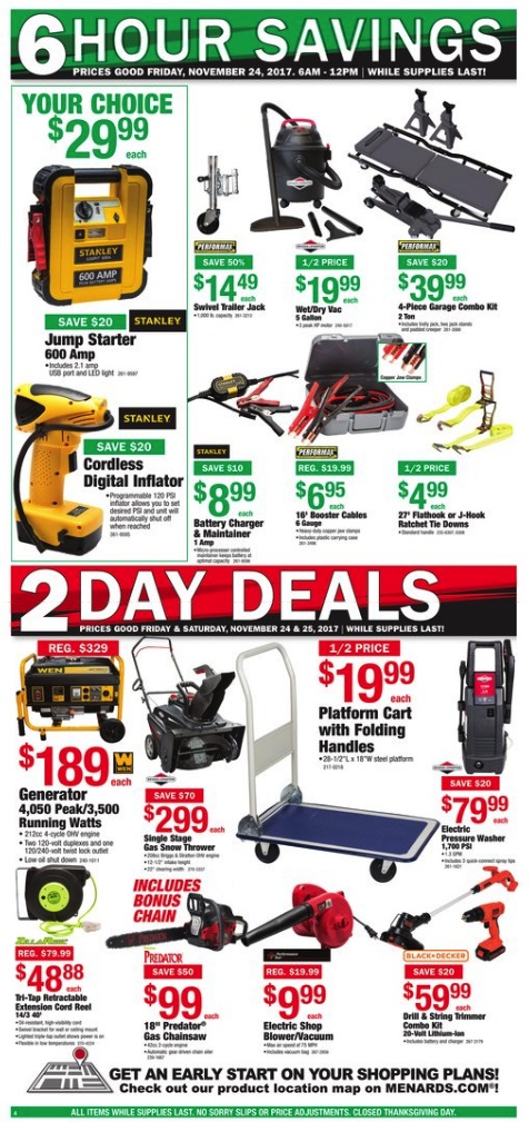 Menards Black Friday 2020 Ad - Tools, Hardware, Kitchen Appliance Deals - Funtober