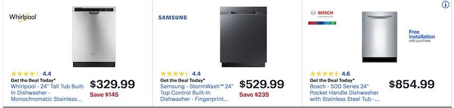 cyber monday 2018 dishwasher