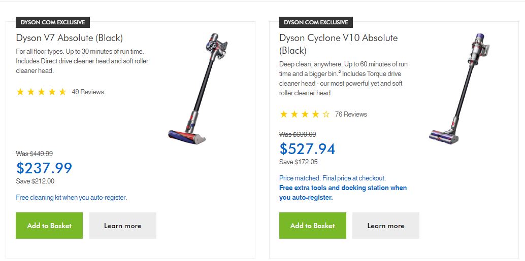 Dyson v10 black friday