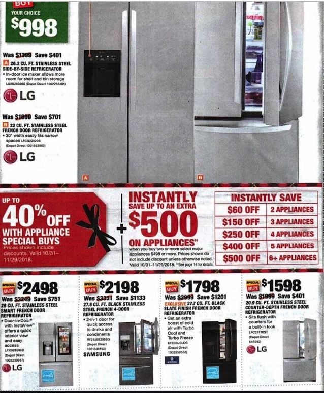 Refrigerator Black Friday Deals 2023 & Cyber Monday Smart Fridge Deals