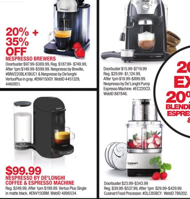 nespresso machine black friday 2020