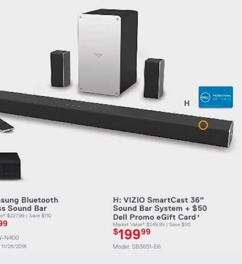 vizio sound bar black friday 2018