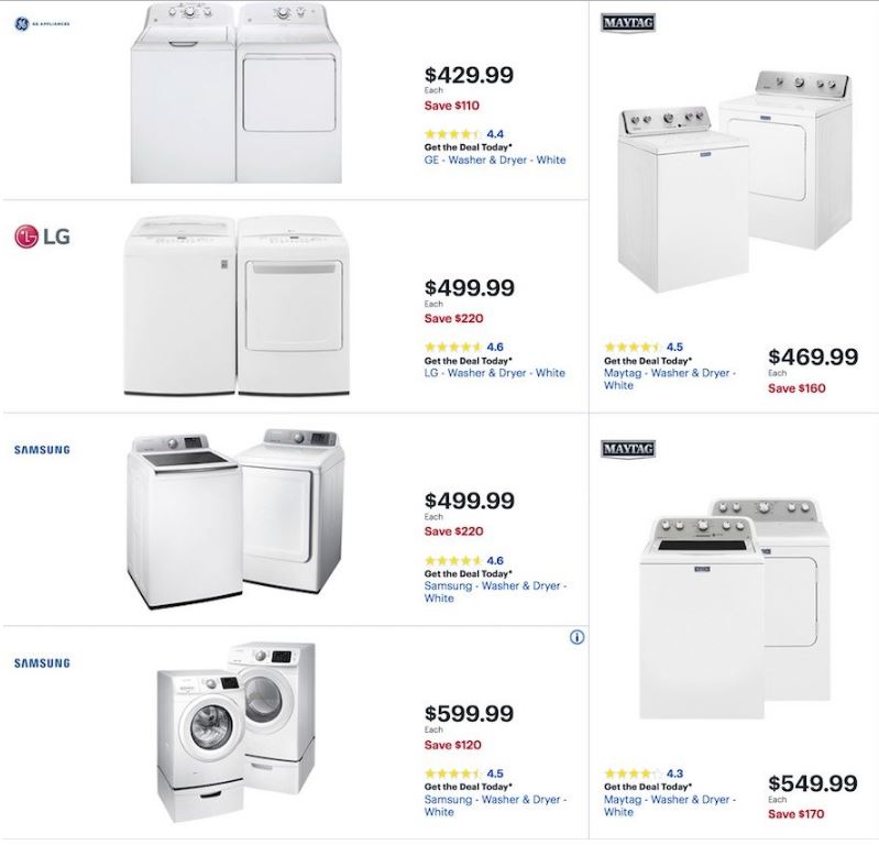 Washer & Dryer Black Friday 2019 - Kenmore, Samsung, GE & LG Appliance Deals - Funtober