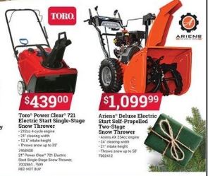 black friday snow blower