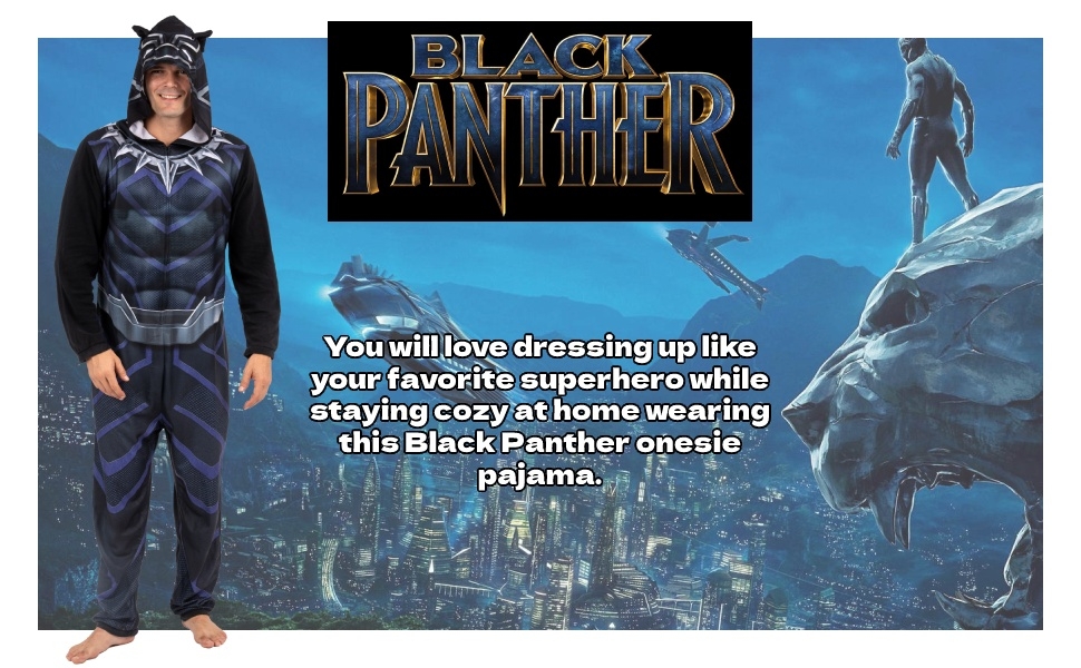 men black panther onesie