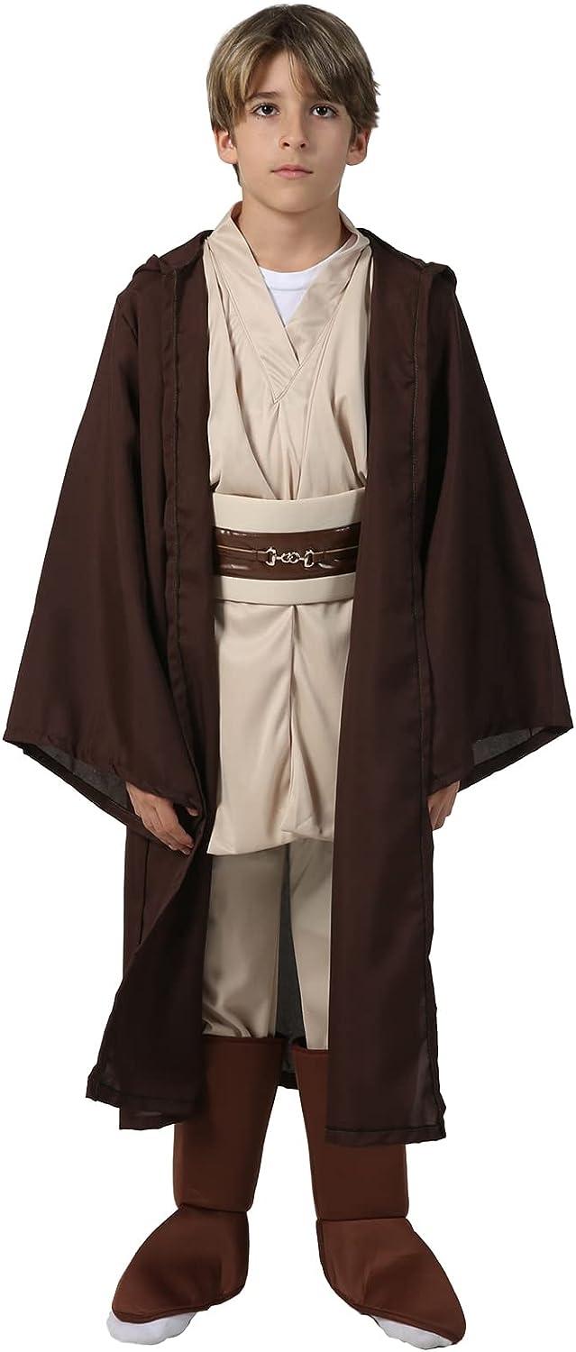 Kids Jedi Costume Classic Child's Cosplay Outfit Halloween Kenobi ...