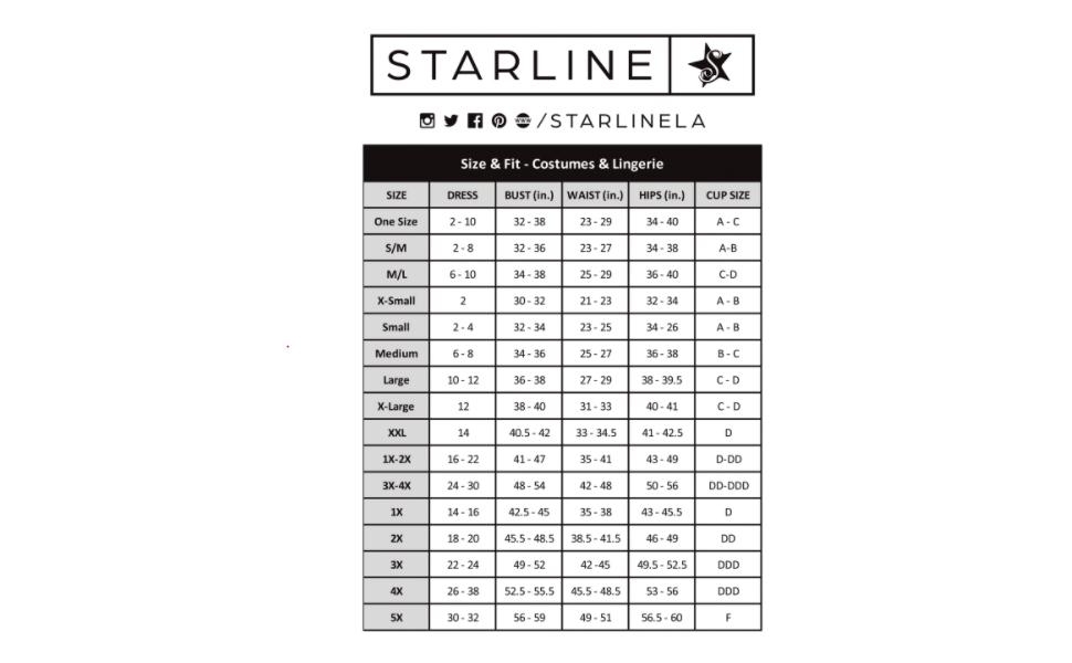 Starline Costumes, Lingerie, Plus Size Costumes, Sexy Costumes