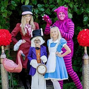 Adult Deluxe Cheshire Cat Costume family photo