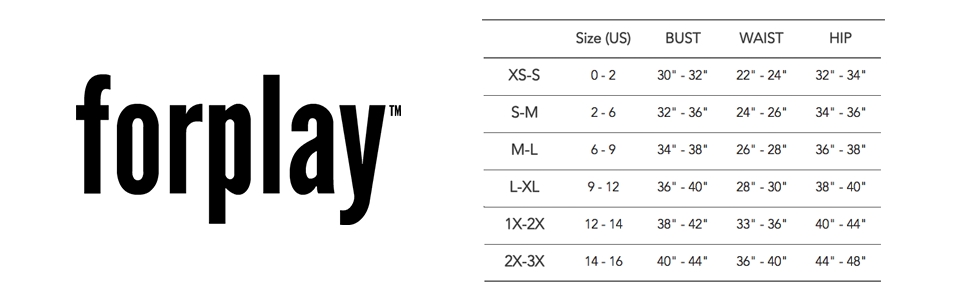 forplay size chart