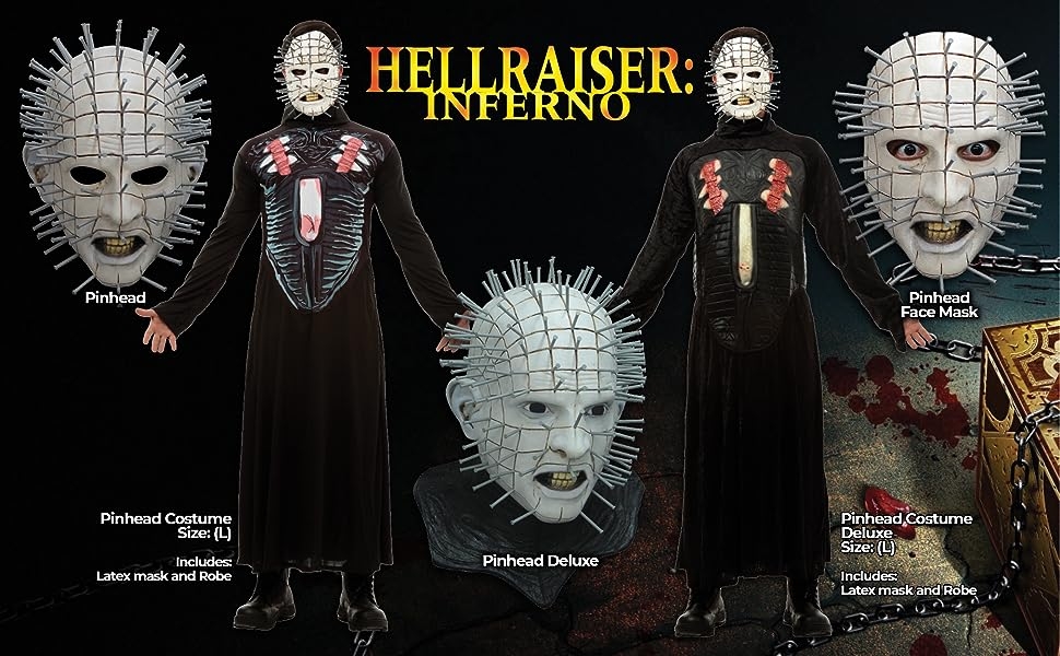 hellraiser mask, latex mask, halloween latex mask