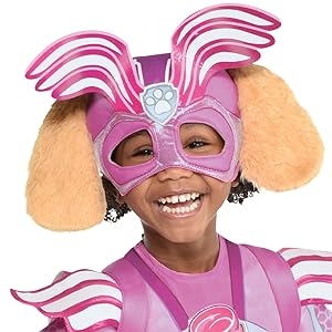 mask hat headpiece accessories ears eyes paw patrol light up jumpsuit pink little girl toddler cute